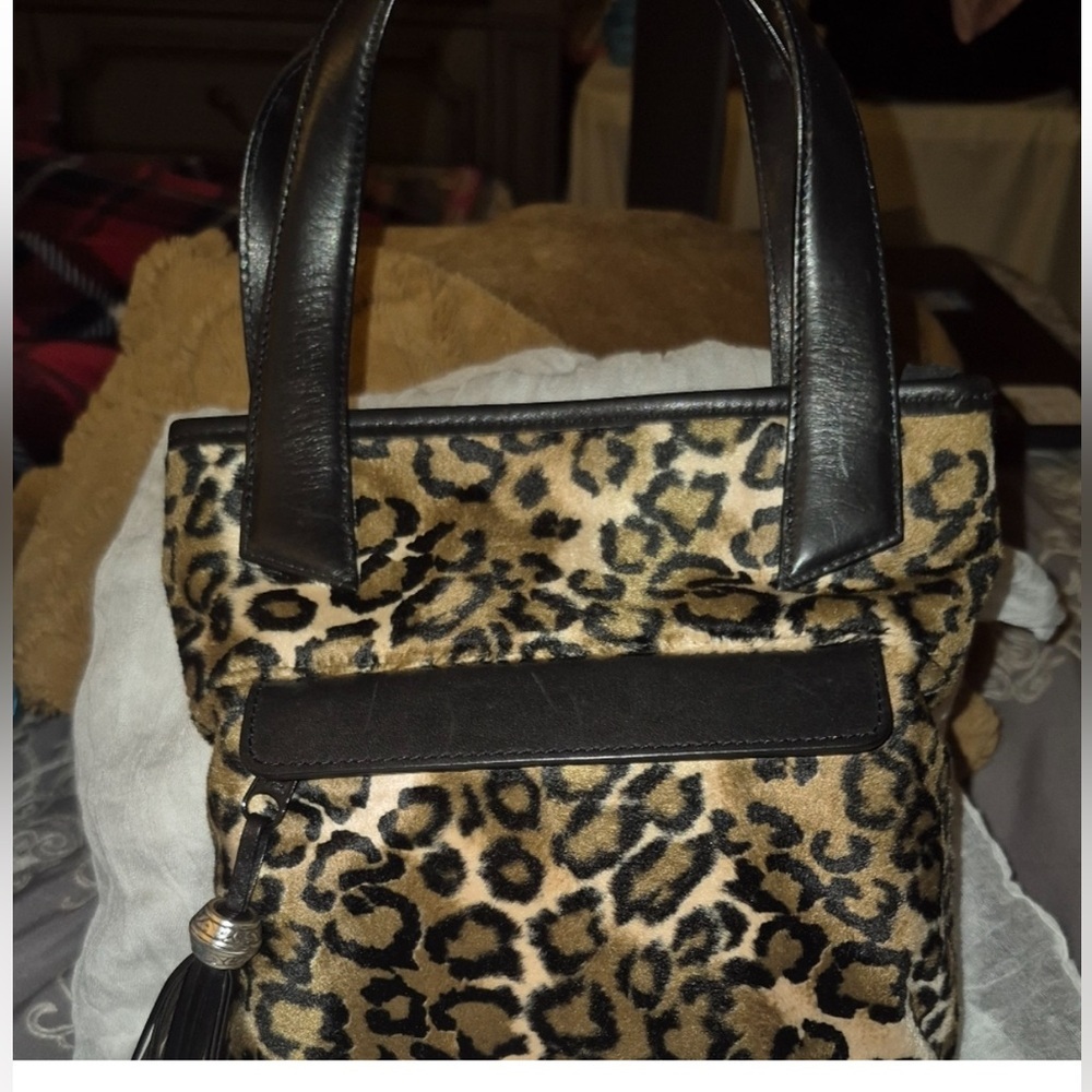 Brighton Leopard‎ Print Tote with Black Accents - Picture 3 of 12